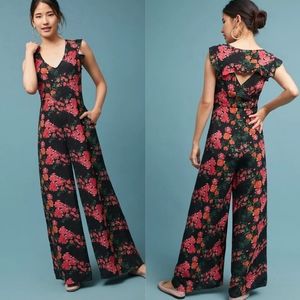 Anthropologie Laurette V-Neck Jumpsuit By Plenty By Tracy Reese